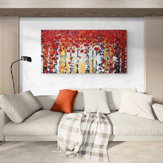 Árbol de abedul rojo - Canvas Mérida Fine Print Art
