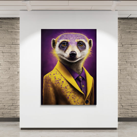 Suricata con traje elegante