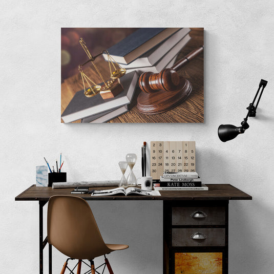 Balanza y mazo - Canvas Mérida Fine Print Art