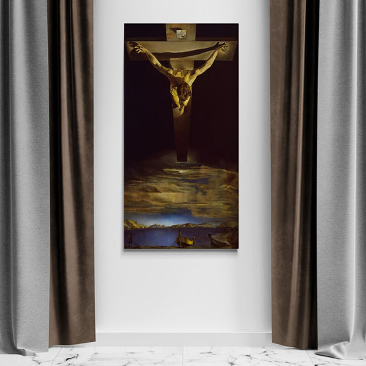 Cristo crucificado desde una vista elevada