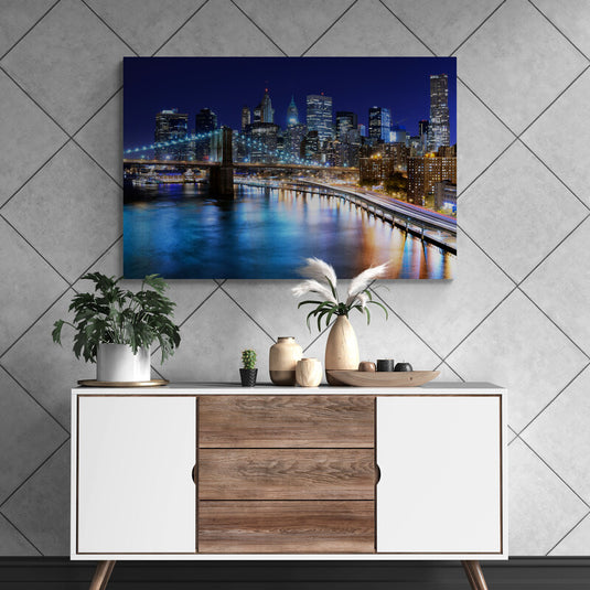 De noche en Nueva York - Canvas Mérida Fine Print Art