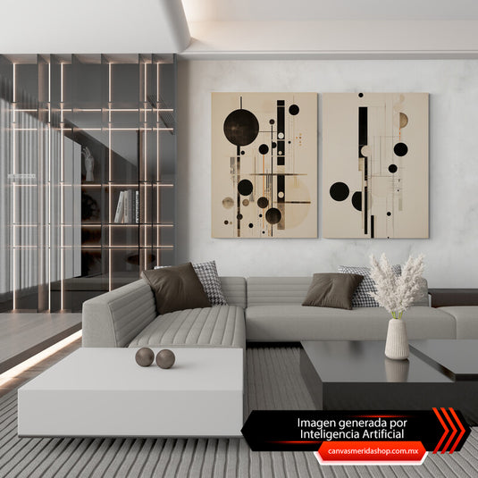 Set Elegante Minimalista 4 - Canvas Mérida Fine Print Art