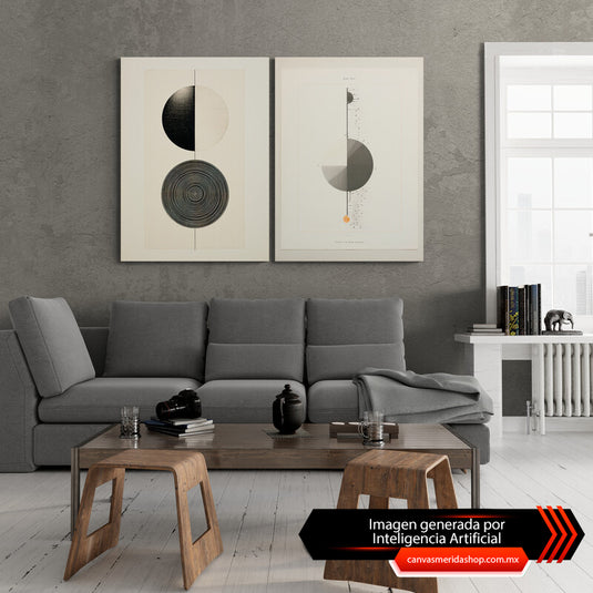 Set Elegante Minimalista 2 - Canvas Mérida Fine Print Art