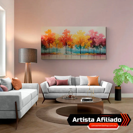 El Reflejo de los Árboles - Celestia Guzmán - Canvas Mérida Fine Print Art