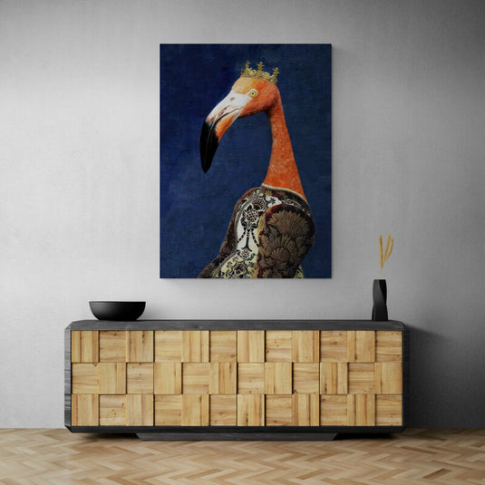 Flamenco con corona y traje barroco