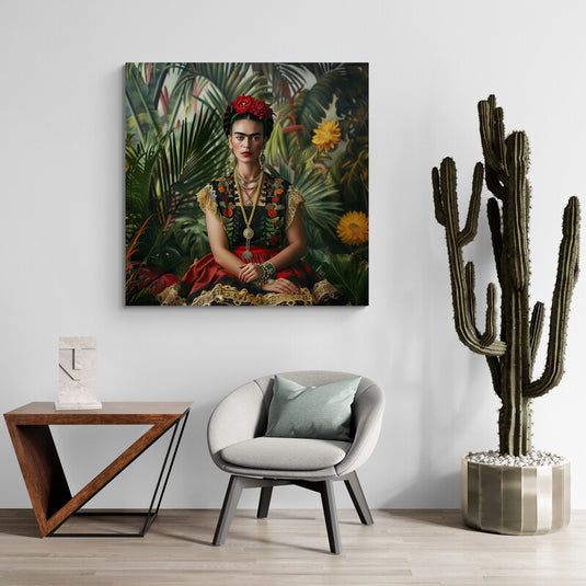 Retrato de Mujer en Entorno Tropical