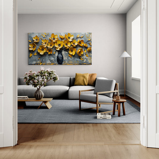 Great yellow flowers - Canvas Mérida Cuadros Decorativos