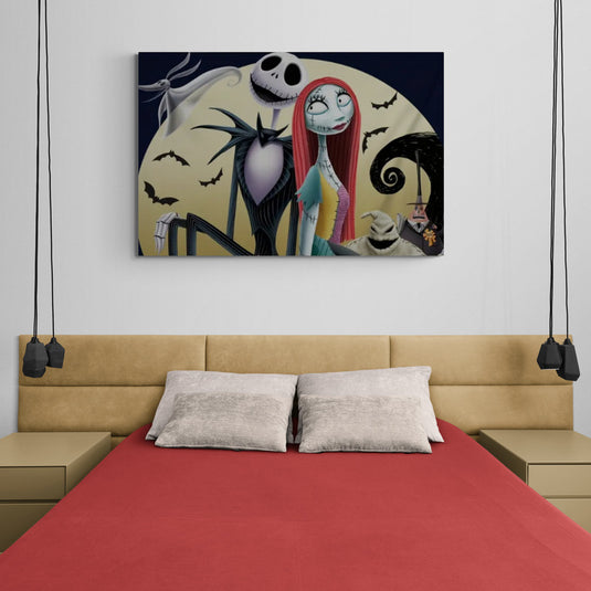 Cuadro decorativo de Jack y Sally en la luna – Arte inspirado en El Extraño Mundo de Jack