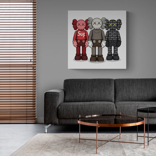 Kaws equipo supreme - Canvas Mérida Fine Print Art