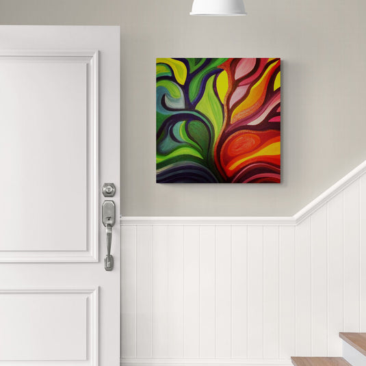 Arte abstracto con colores vibrantes