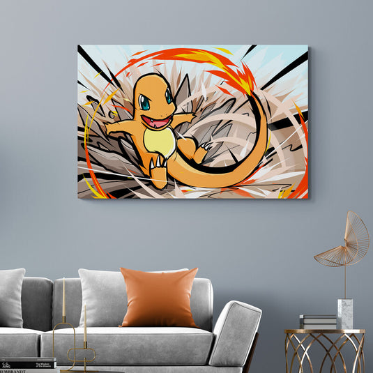 Charmander de pokemon - Canvas Mérida Fine Print Art