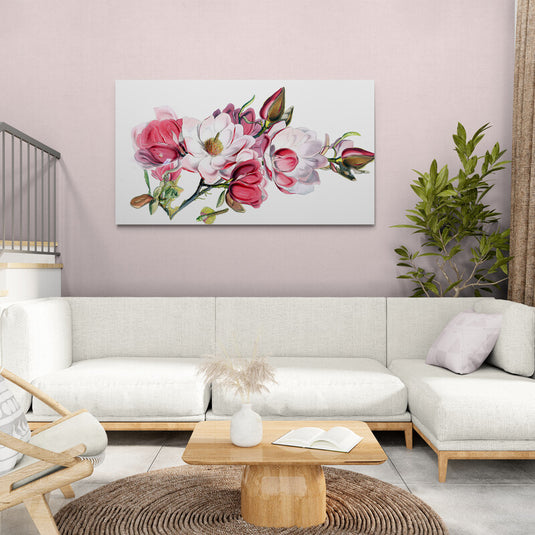 Ramillete de magnolias rosadas