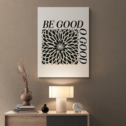 Mandala decorativa frase BE GOOD