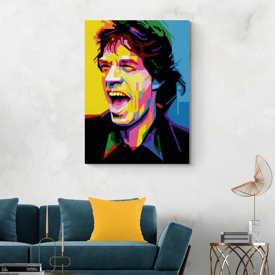 Mick Jagger - Canvas Mérida Fine Print Art