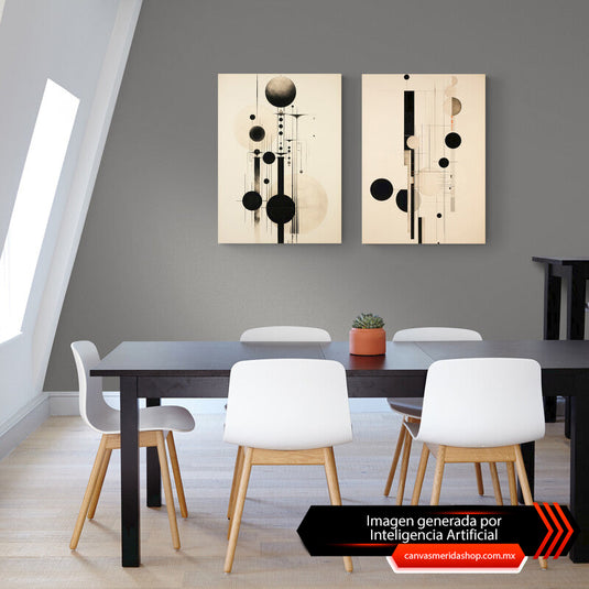 Set Elegante Minimalista 1 - Canvas Mérida Fine Print Art