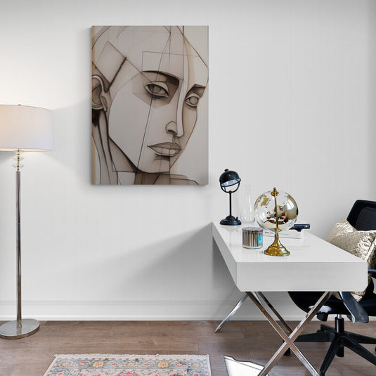 Minimalistic Drawn Head - Canvas Mérida Cuadros Decorativos