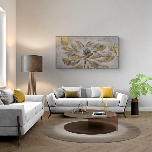 Flor Blanca y Dorada