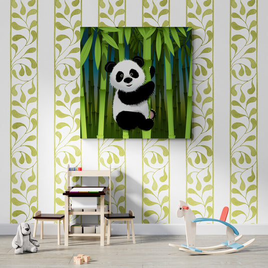 Panda entre bambúes