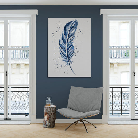 Pluma azul - Canvas Mérida Cuadros Decorativos