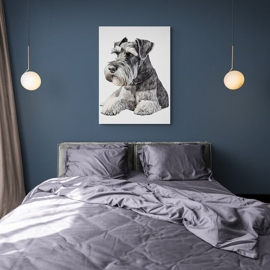 Retrato de Schnauzer en reposo