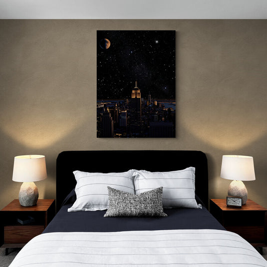 Rascacielos iluminado