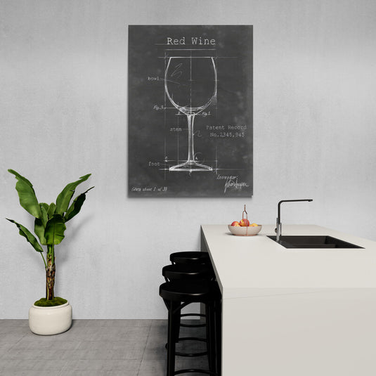 Red wine - Canvas Mérida Fine Print Art