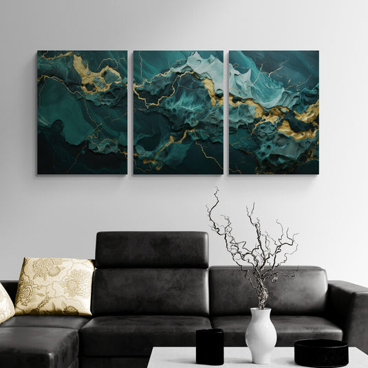 Set Green and Gold Alcohol - Rafael Orozco - Canvas Mérida Cuadros Decorativos