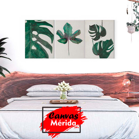 Set Hojas Verdes Tropicales