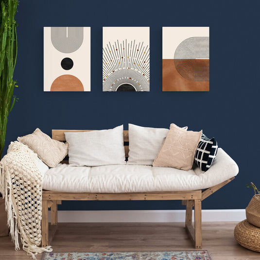 Set Intersección Geométrica - Canvas Mérida Cuadros Decorativos