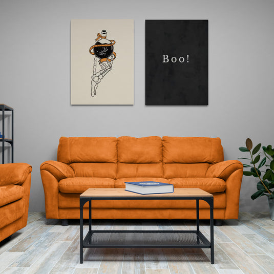 Set de cuadros Halloween Boo y Hechizo en el Aire para sala moderna