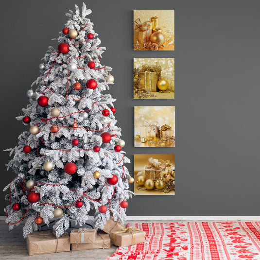 set de decoraciones navideñas gold