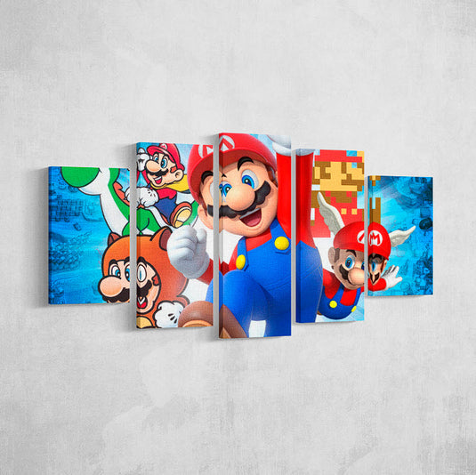 Set mario bros (Políptico) - Canvas Mérida Fine Print Art