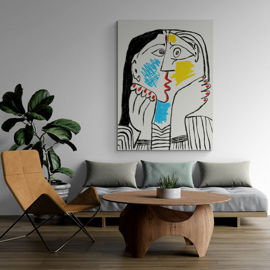 Picasso El Beso arte abstracto figuras entrelazadas