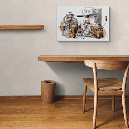 Vintage Coffee - Canvas Mérida Fine Print Art