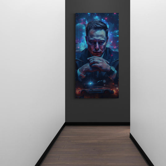 Retrato Futurista de Visionario Tecnológico