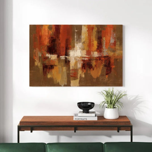 Fuego Interior — Abstracción en Tierra y Ámbar