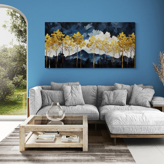 Trees and Mountains Abstract