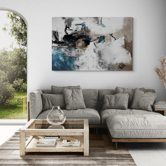 Abstracto Minimalista Blue & Brown II