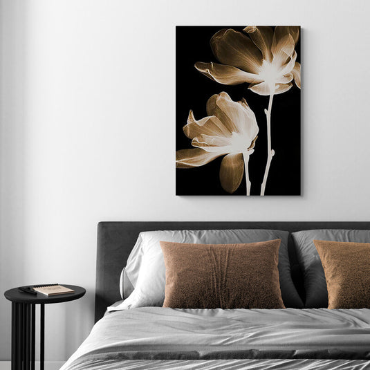 Flowers in Dark (Entrega Inmediata) - Canvas Mérida Cuadros Decorativos