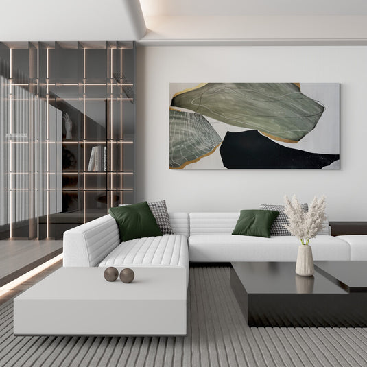 Verde Minimalista - Canvas Mérida Cuadros Decorativos