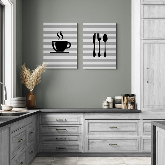Set Ritual de Mesa — Dúo Minimalista en Gris