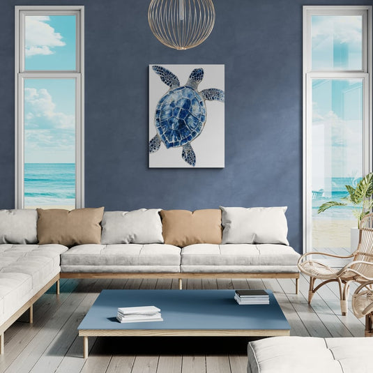 Tortuga Marina en Azul Índigo