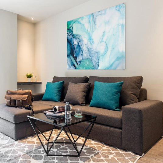 Abstract Green Blue - Canvas Mérida Fine Print Art