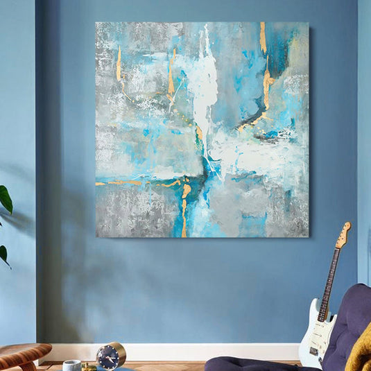 Abstracto Azul - Canvas Mérida Fine Print Art