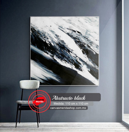 Abstracto Minimalista Black - Canvas Mérida Fine Print Art