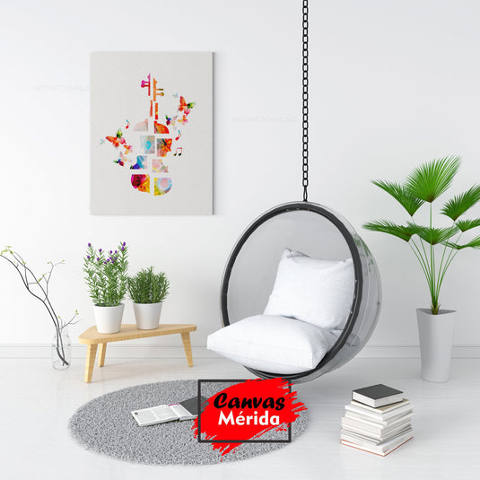 Acoustic Guitar Colorfull (Guitarra Acústica) - Canvas Mérida Fine Print Art