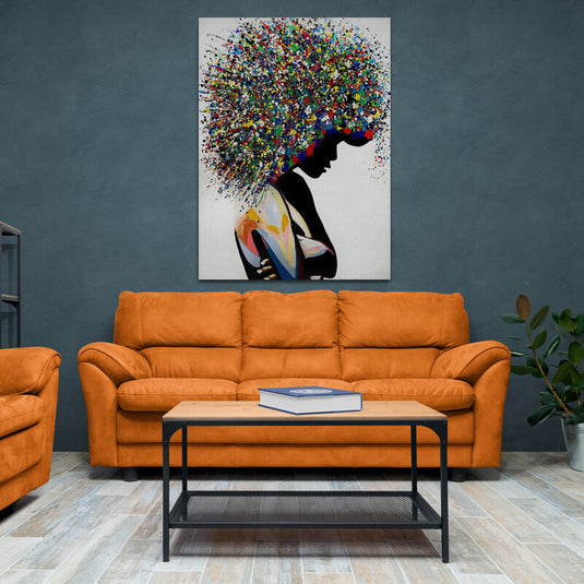 African Colored Hair - Canvas Mérida Fine Print Art