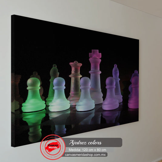 Ajedrez Colors - Canvas Mérida Fine Print Art