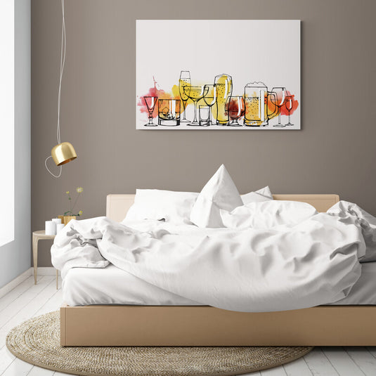 Alcohol Illustrations - Canvas Mérida Fine Print Art