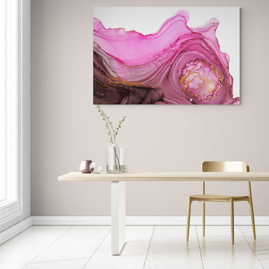Alcohol Ink Pink - Canvas Mérida Fine Print Art